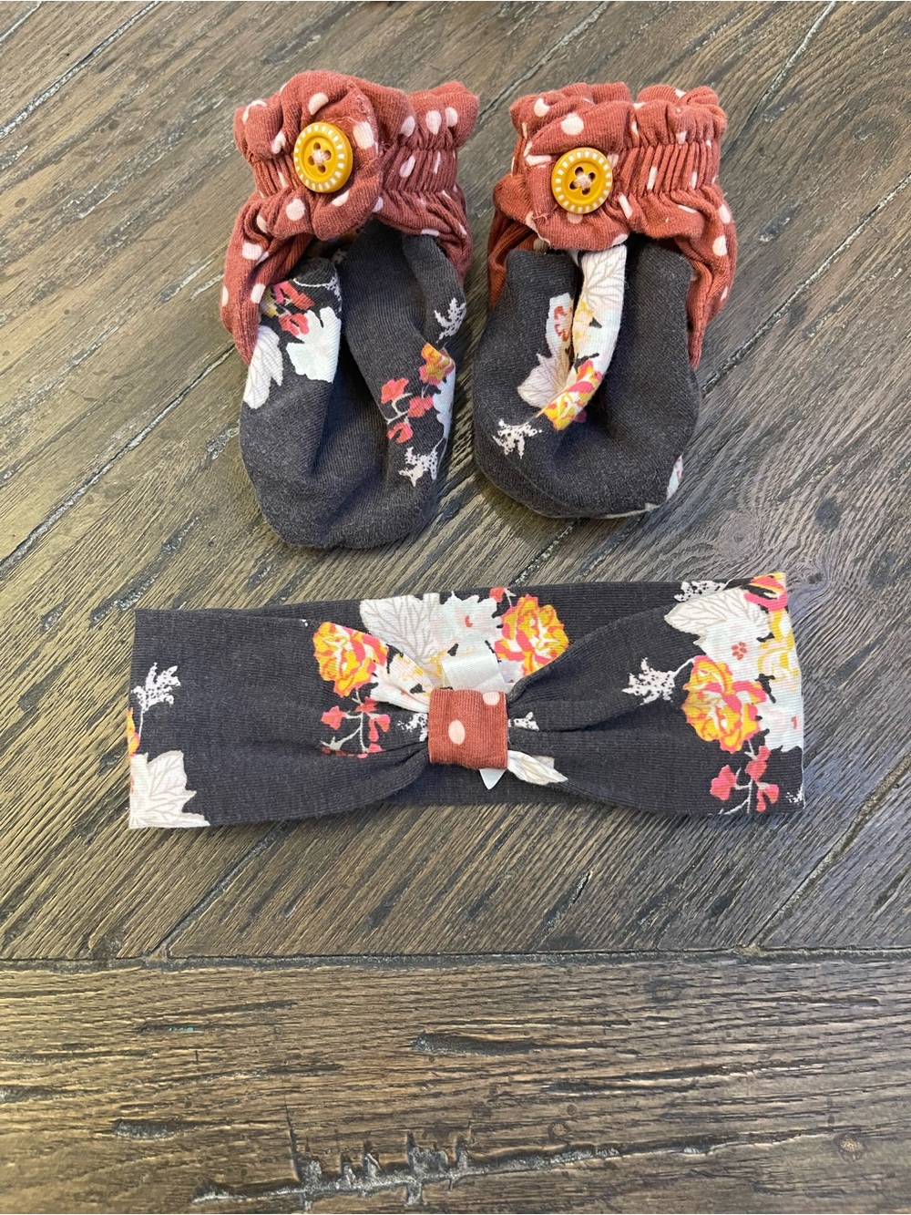 Matilda Jane Joanna Gaines Floral Blanket with Matching Headband and Booties - Picture 3 of 3
